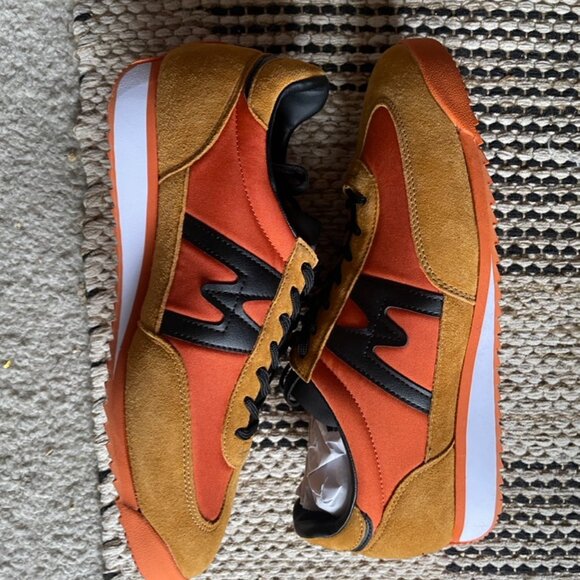 Karhu Athletic Sneakers in Orange and Tan with Black Detail main image 16